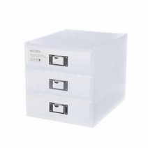 시스맥스 아이박스 3단 서랍형 수납 반투명 정리함, 단품