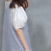 방가지똥 앞치마 통원피스 차콜 리플 앞치마, 1개