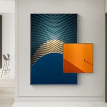 인테리어 모던 현관 그림 수직 복도 빛 추상 회화 거실 더블 레이어 중첩 액자, F