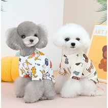 펫라이엇 강아지옷 봄 여름 티셔츠 소프트 캐주얼 티셔츠, SS1-08_기린