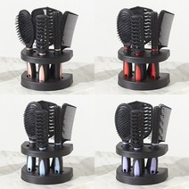 (니양몰) 머리빗 헤어 브러쉬 빗 7종세트 볼륨빗 두피마사지 빗 참빗 종합 빗 세트, 브러쉬7종-퍼플, 1세트