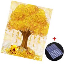 MJS 보석십자수 캔버스형 50 x 40 cm DIY 세트 비즈함 증정, 금전수, 1세트