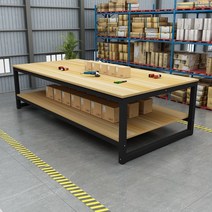 120cm 160cm 작업대 테이블 다이 택배 포장 철제, 2단 길이 160x100x74cm