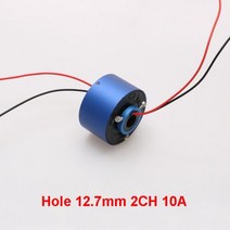 슬립링 기어 모터 전기 구멍이 있는 스루 보어 연성 슬립 링 직경 12.7mm 2CH 6CH 10A 중공 샤프트 로터리 브러시 수집 조인트, Hole 12.7mm 2CH 10A