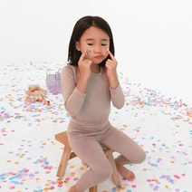달달솜사탕 9부 가을 겨울 히트텍 발열내의 실내복 내복 아기 유아 아동