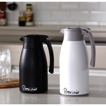 보온물병 2L 업소용 가정용 스텐 진공보온병, 블랙