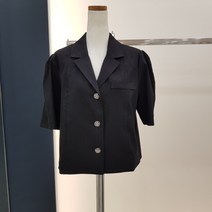 나이스크랍 단추포인트 반팔자켓A222PWJ513BK