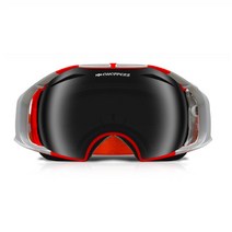 더블렌즈 교체형 폴리카본 안티포그 스키 스노우보드 보드 고글 용품, 쵸퍼스885레드/스모그