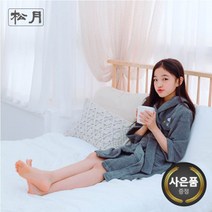 [송월타올] 스누피 유아용 후드 샤워가운 세트, 화이트