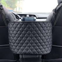 아마존 Blinglife 자동차 핸드백 홀더 네트 포켓 뒷좌석 정리함 좌석 사이 (핑크), Rhombus Black