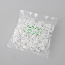 티테크 케이블클립 고정 정리못형 10mm(100개)/T-CC10/전선이나 케이블 선을 고정할때 사용/선정리/고정형