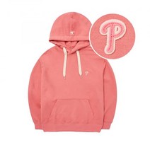 MLB 엠엘비 베이직 스몰로고 오버핏 후드티 P (Coral)