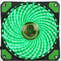 커스텀수냉 pc 쿨러 게이밍 120mm 15 LED 울트라 사일런트 컴퓨터 PC 케이스 냉각 팬 12V 고무 조용한 몰, 03 파란