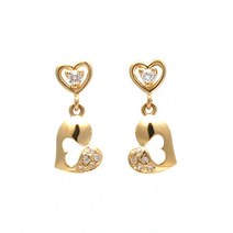 18K 귀걸이 하트 핀 귀고리 NPE10431 귀걸이