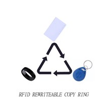Ic/Id 스마트 칩 링 T5577 Cuid 재기록 가능 키 125khz 복사기 토큰 13.56mhz 배지 Rfid Nfc 변경 EM4305, 08 IC Ring-60MM