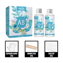 에폭시 투명 1:1 에폭시 수지 접착제 고접착 크리스탈 경화제 DIY 쥬얼리 액세서리 제작 2 병 AB, 한개옵션0