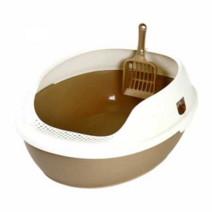 보드미_리빙 고양이대형화장실 거름망 탈부착 고양이 애묘 냥이 화장실 브라운, [색상]본상품