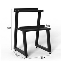 케틀벨 정리대 헬스장 피트니스 다용도 선반 거치대, 단일사이즈, 휠50x50x70CM
