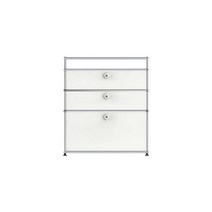 [무케] 디엘로_모듈가구 1x4 서랍장 A (유리상판/바퀴O), 단품