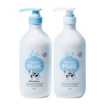 플로르드망 프레시밀크 우유 바디로션 1000ml + 우유 바디워시 1000ml 베이비파우더향