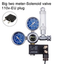 자작 화학 이탄 이산화탄소 발생기 고압 수족관 CO2 조절 솔레노이드 밸브 키트 버블 카운터 물고기 탱크 DIY 제어 시스템 반응기 압력 감소, [01] G5-8, [12] Solenoid meter 110EU