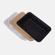 정육트레이 PP 1kg 검정 백색 박스 1000개 고기 갈비 진열 일회용 포장 용기