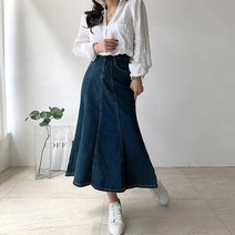 네모엔룩 여성용 데님머메이드 스커트 NL