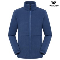 위즈아이 남성용 무지 후리스 집업 자켓 WI084J