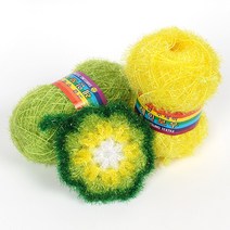 야나 레인보우 수세미 무료도안 8종 삼성모사 수세미실 손뜨개실 수세미뜨기 코바늘 친환경수세미, 304