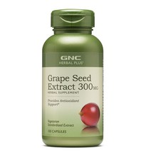 GNC 포도씨 추출물 300 mg 100정 (캡슐) Herbal Plus Standardized Grape Seed Extract 100 caps, 1병