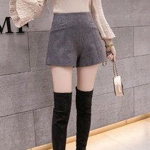 [키밍 TOP] 하이웨이스트 모직 반바지 겨울