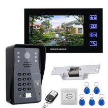 무선 인터폰 초인종 7인용 lcd 비디오 도어 폰 인터콤 시스템 rfid 도어 액세스, sy816mjkeno11