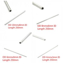 250mm 모세관 304 심리스 스테인리스 스틸 튜브 2-5 개10x8mm 8x6mm4x3mm6x4mm6x 5cm 3x2mm 12x10mm, [06] 10x8mm 2pcs