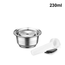 홈 카페 ICafilasStianless Steel 재사용 가능한 빅 컵 (G2) Vertuo 커피 캡슐 필터 Nespresso GCA1 & Delo, 02 1capsule