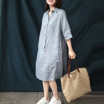도오빠 여성 롱 셔츠 원피스 반팔 브이넥 카라티셔츠 오버핏 반팔원피스 무지 면 빅사이즈 여자미디원피스