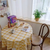 레인보우하우스 휘브체크식탁보 3colors, 퍼플4인용