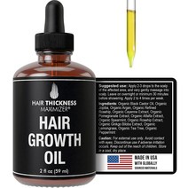 2 Fl Oz (Pack of 1) Best Organic Hair Growth Oils Guaranteed. Stop Hair Loss Now by Hair Thickness, 1