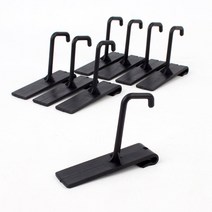 SOCEAN 걸이망 ㄷ 고리 액세서리 매대 네트망 고리 블랙 8P 격자 걸코리 스틸타공판 갈고리 진열대 훅 스페이스월 후크 인테리어 철망 걸이 타공 후크 태그 고정 철조망 핀 제품 클립