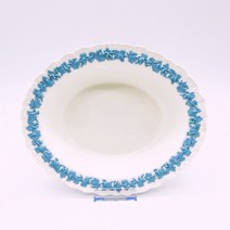 Antique B품 웨지우드 퀸즈웨어 라벤더온크림 쉘엣지 서빙 볼 영국 명품 수입그릇