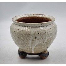 우암 수제화분 물레 둥근원형 중형 2컬러 다육 도자기화분, 1번