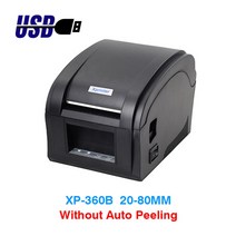 xprinter 열 라벨 프린터 바코드 스티커 usb 블루투스 프린터 인쇄 20mm-80mm 365b 370b dt325b for android ios windows, 360b USB, 협력사, 영국 플러그