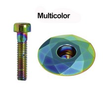 자전거 헤드셋 캡 튜브 나사 포함 28.6mm 포크 알루미늄 합금 다이아몬드 모양 스템 볼 탑 커버