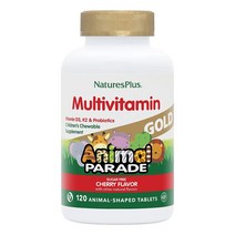 네이처스플러스 애니멀퍼레이드골드 어린이용 츄어블 멀티비타민 미네랄 체리포도오렌지맛 120정