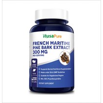 NusaPure 프랑스 해송껍질 추출물 300mg 피크노제놀 200베지캡슐, 1개, 프랑스 해송껍질 피크노제놀 200베지캡슐