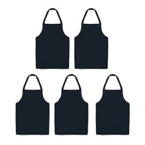 손님용 목걸이형 앞치마 6컬러 [식당용/주방용/위생용/목걸이형/미니 앞치마], 블랙 x 5개