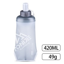 AONIJIE TPU 청량 음료 플라스크 BPA 무료 접이식 물병 스포츠 Drinkwear 야외 캠핑 트레일 러닝 조깅 250ml 500ml, SD26 420ml