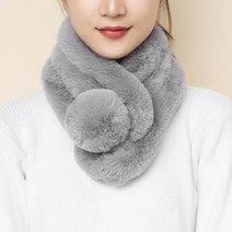 러블리 겨울 쁘띠머플러 보온 퍼목도리