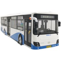 다이캐스트 버스 대우 모형 1:43 키덜트, 대우버스+승강장[29x7.5x7.5cm]