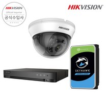 하이크비전 CCTV 카메라 FHD 1080p 자가설치패키지 실내외 감시카메라 범죄예방, 옵션1) 1채널 실내형 패키지
