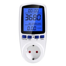 디지털 LCD 전력계 220V 110V AC 백라이트 전기 소비 에너지 미터 EU 플러그 킬로와트, 04 EU PLUG